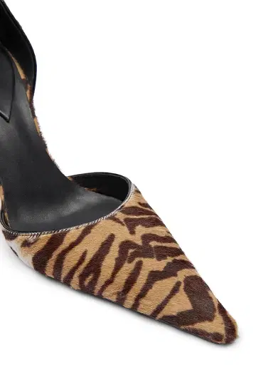 Alaïa Women's D'Orsay 90MM Tiger-Striped Calf Hair Stiletto Pumps - Naturel | Thumbnail 5 Alaïa Women's D'Orsay 90MM Tiger-Striped Calf Hair Stiletto Pumps - Naturel | Thumbnail 5