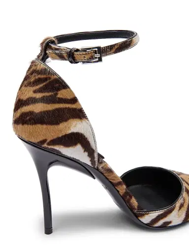 Alaïa Women's D'Orsay 90MM Tiger-Striped Calf Hair Stiletto Pumps - Naturel | Thumbnail 6 Alaïa Women's D'Orsay 90MM Tiger-Striped Calf Hair Stiletto Pumps - Naturel | Thumbnail 6