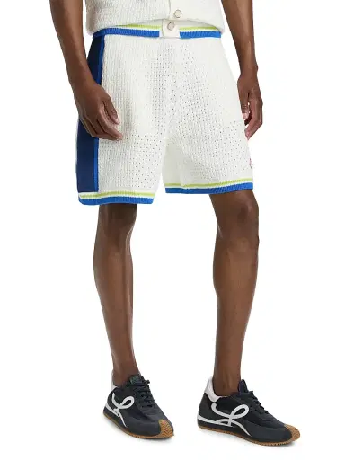 Casablanca Men's Side-Stripe Crochet Shorts | Thumbnail 4 Casablanca Men's Side-Stripe Crochet Shorts | Thumbnail 4
