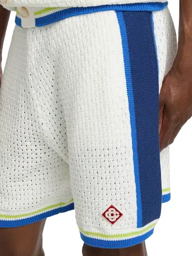 Casablanca Men's Side-Stripe Crochet Shorts | Thumbnail 6 Casablanca Men's Side-Stripe Crochet Shorts | Thumbnail 6