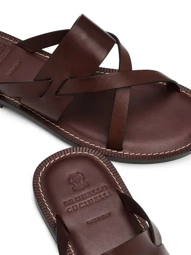 Brunello Cucinelli Men's Strappy Leather Sandals | Thumbnail 5 Brunello Cucinelli Men's Strappy Leather Sandals | Thumbnail 5