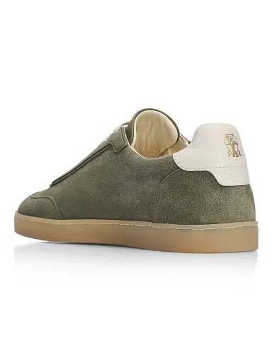 Brunello Cucinelli Men's Suede Low-Top Sneakers | Thumbnail 3 Brunello Cucinelli Men's Suede Low-Top Sneakers | Thumbnail 3