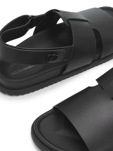 Dolce & Gabbana Men's Leather Sandals - Nero - Size 13 | Thumbnail 6 Dolce & Gabbana Men's Leather Sandals - Nero - Size 13 | Thumbnail 6
