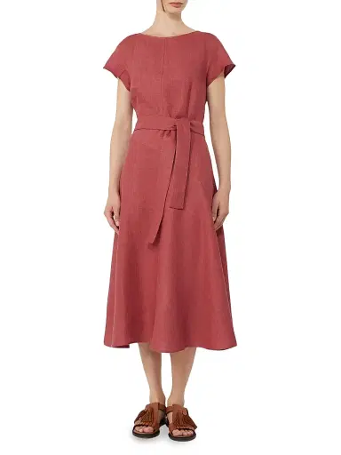 Weekend Max Mara Women's Linen Canvas Midi Dress - Cherry - Size 8 | Thumbnail 2 Weekend Max Mara Women's Linen Canvas Midi Dress - Cherry - Size 8 | Thumbnail 2