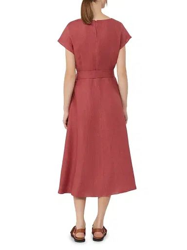 Weekend Max Mara Women's Linen Canvas Midi Dress - Cherry - Size 8 | Thumbnail 5 Weekend Max Mara Women's Linen Canvas Midi Dress - Cherry - Size 8 | Thumbnail 5