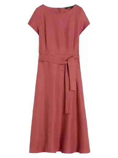 Weekend Max Mara Women's Linen Canvas Midi Dress - Cherry - Size 8 | Thumbnail 1 Weekend Max Mara Women's Linen Canvas Midi Dress - Cherry - Size 8 | Thumbnail 1