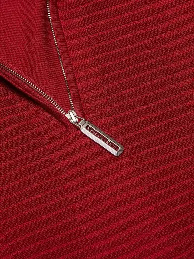 Stefano Ricci Men's Textured Silk-Cotton Quarter-Zip Polo Shirt - Red | Thumbnail 7 Stefano Ricci Men's Textured Silk-Cotton Quarter-Zip Polo Shirt - Red | Thumbnail 7