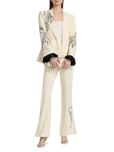 Cinq à Sept Women's Abeline Cascading Ribbon Pants | Thumbnail 2 Cinq à Sept Women's Abeline Cascading Ribbon Pants | Thumbnail 2