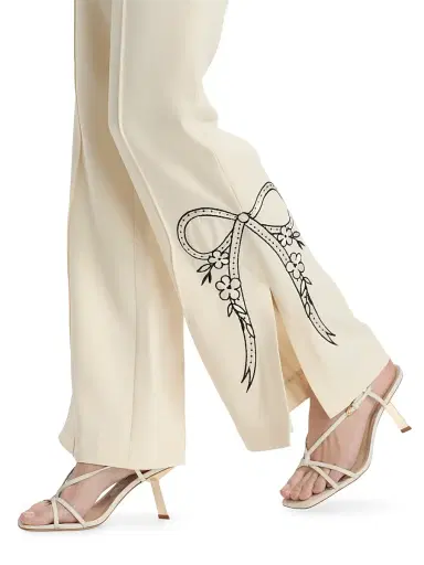 Cinq à Sept Women's Abeline Cascading Ribbon Pants | Thumbnail 6 Cinq à Sept Women's Abeline Cascading Ribbon Pants | Thumbnail 6
