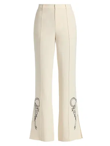 Cinq à Sept Women's Abeline Cascading Ribbon Pants | Thumbnail 1 Cinq à Sept Women's Abeline Cascading Ribbon Pants | Thumbnail 1