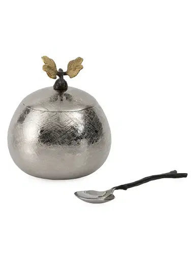 Michael Aram Butterfly Gingko Lidded Pot & Spoon | Thumbnail 1 Michael Aram Butterfly Gingko Lidded Pot & Spoon | Thumbnail 1