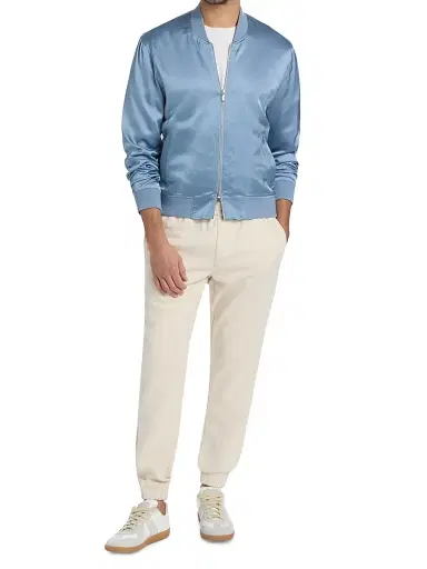 Monfrère Men Maverick Satin Bomber Jacket | Thumbnail 2 Monfrère Men Maverick Satin Bomber Jacket | Thumbnail 2