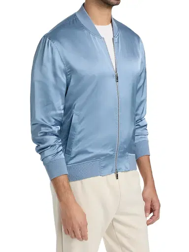 Monfrère Men Maverick Satin Bomber Jacket | Thumbnail 4 Monfrère Men Maverick Satin Bomber Jacket | Thumbnail 4