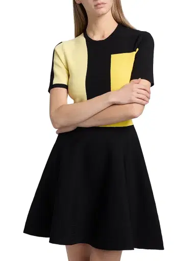 Jason Wu Collection Women's Colorblock Knit Minidress - Black | Thumbnail 3 Jason Wu Collection Women's Colorblock Knit Minidress - Black | Thumbnail 3