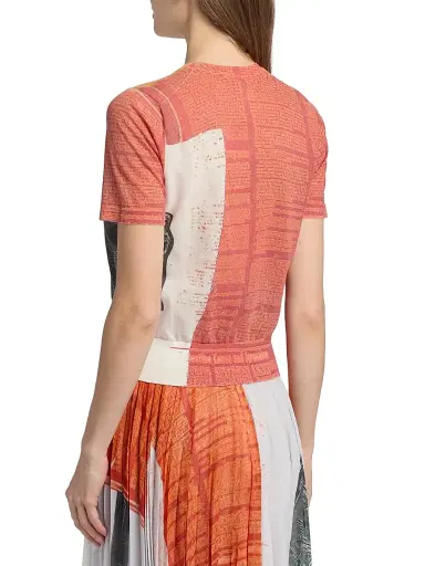 Jason Wu Collection Women's Printed Cotton-Blend T-Shirt - Red Multi | Thumbnail 5 Jason Wu Collection Women's Printed Cotton-Blend T-Shirt - Red Multi | Thumbnail 5