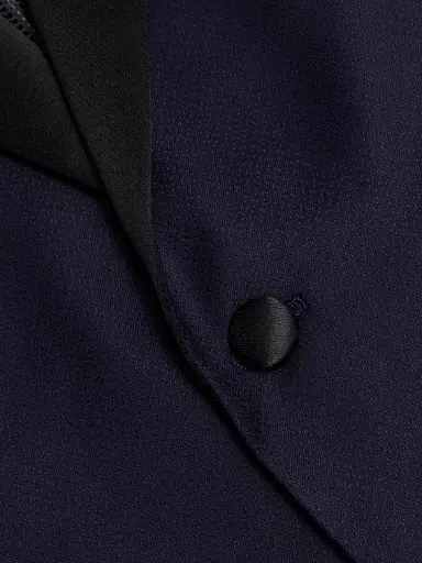Emporio Armani Men's Solid Stretch-Virgin Wool Tuxedo - Navy - Size 46 | Thumbnail 7 Emporio Armani Men's Solid Stretch-Virgin Wool Tuxedo - Navy - Size 46 | Thumbnail 7