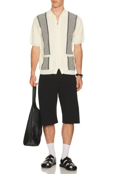 Beams Plus Zip Knit Polo Stripe | Thumbnail 3 Beams Plus Zip Knit Polo Stripe | Thumbnail 3