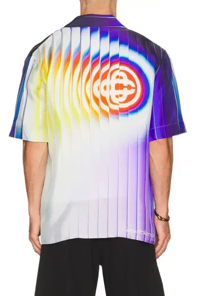 Casablanca Shockwave Cuban Collar Shirt | Thumbnail 4 Casablanca Shockwave Cuban Collar Shirt | Thumbnail 4