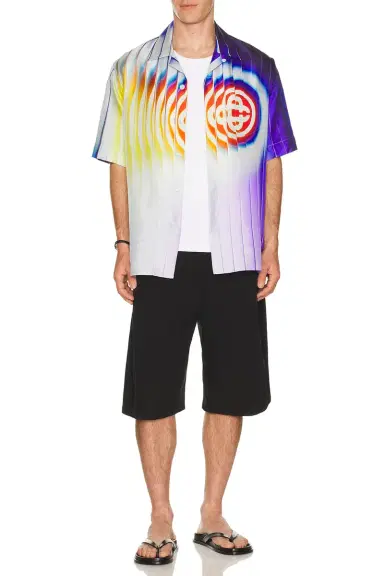 Casablanca Shockwave Cuban Collar Shirt | Thumbnail 5 Casablanca Shockwave Cuban Collar Shirt | Thumbnail 5