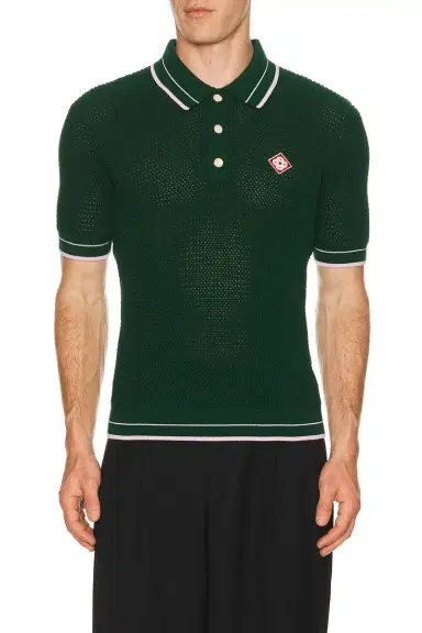 Casablanca Mock Mini Crochet Polo | Thumbnail 3 Casablanca Mock Mini Crochet Polo | Thumbnail 3