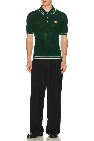 Casablanca Mock Mini Crochet Polo | Thumbnail 5 Casablanca Mock Mini Crochet Polo | Thumbnail 5