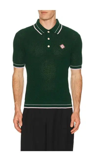 Casablanca Mock Mini Crochet Polo | Thumbnail 1 Casablanca Mock Mini Crochet Polo | Thumbnail 1