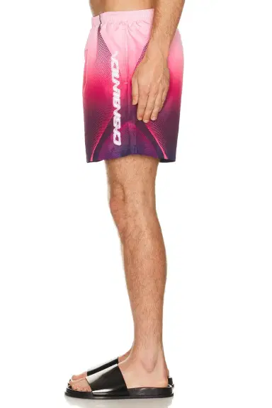 Casablanca Aubergine Gradient Printed Swim Shorts | Thumbnail 4 Casablanca Aubergine Gradient Printed Swim Shorts | Thumbnail 4