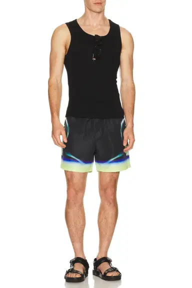 Casablanca Sporchid Black Printed Swim Shorts | Thumbnail 6 Casablanca Sporchid Black Printed Swim Shorts | Thumbnail 6