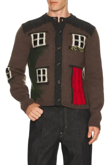 JW Anderson House Polo Cardigan | Thumbnail 1 JW Anderson House Polo Cardigan | Thumbnail 1