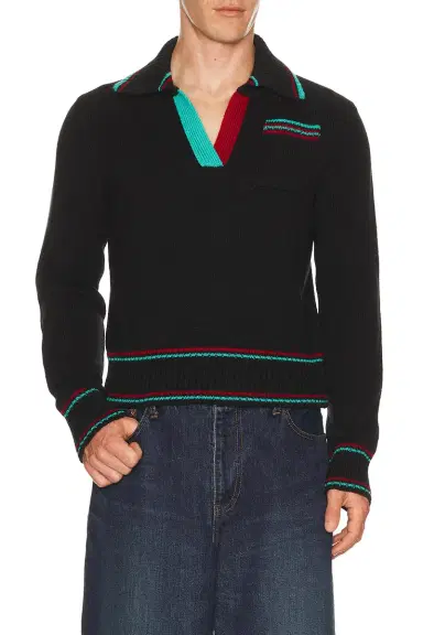 JW Anderson Shrunken Polo Jumper | Thumbnail 1 JW Anderson Shrunken Polo Jumper | Thumbnail 1