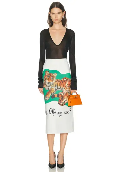 Brandon Maxwell Mercer Pencil Skirt | Thumbnail 5 Brandon Maxwell Mercer Pencil Skirt | Thumbnail 5