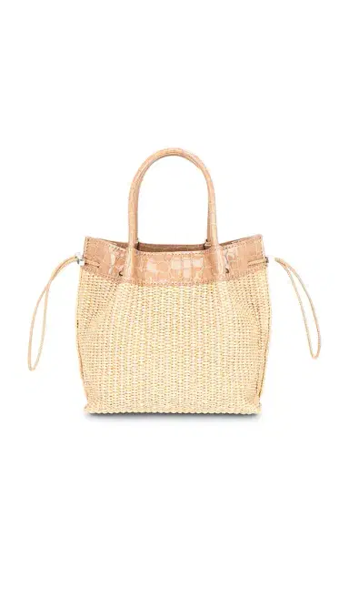 BY FAR Baby Kayla Raffia & Croco Embossed Handbag | Thumbnail 2 BY FAR Baby Kayla Raffia & Croco Embossed Handbag | Thumbnail 2