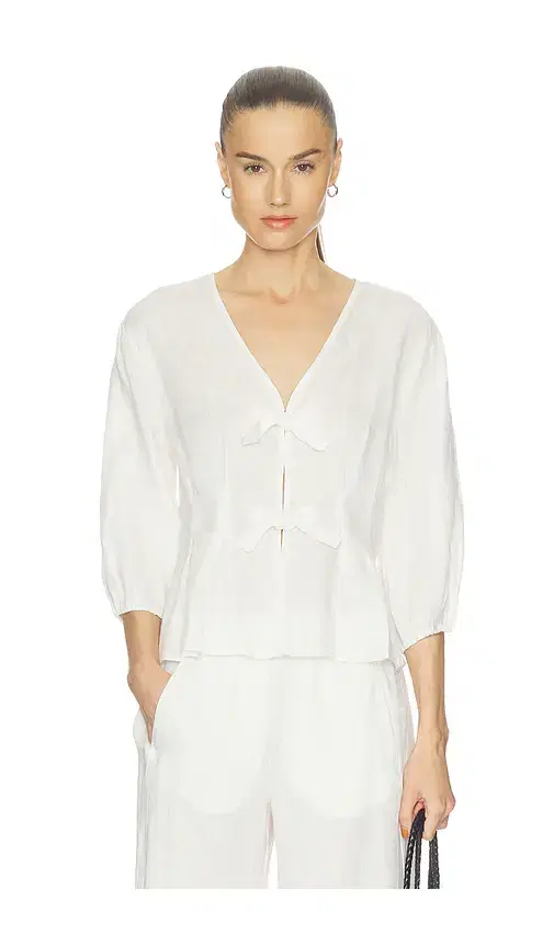 Martha Woven Linen Top Martha Woven Linen Top