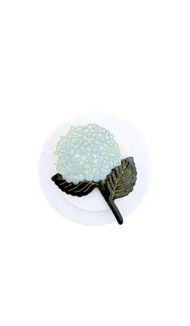 Solar Eclipse Hand-Painted Hydrangea Grip Charm | Thumbnail 1 Solar Eclipse Hand-Painted Hydrangea Grip Charm | Thumbnail 1
