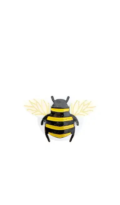 Solar Eclipse Hand-Painted Bee Grip Charm | Thumbnail 1 Solar Eclipse Hand-Painted Bee Grip Charm | Thumbnail 1