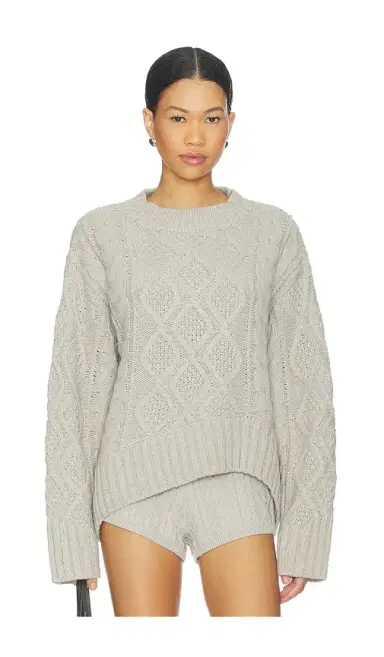 LIONESS Liaison Cable Knit Pullover | Thumbnail 1 LIONESS Liaison Cable Knit Pullover | Thumbnail 1