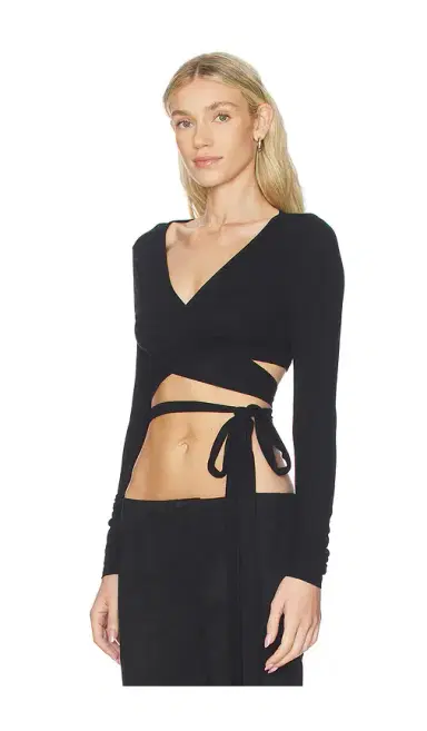 LIONESS Long Sleeve Wrap Blouse | Thumbnail 2 LIONESS Long Sleeve Wrap Blouse | Thumbnail 2