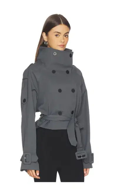 LIONESS Blanc Cropped Trench | Thumbnail 2 LIONESS Blanc Cropped Trench | Thumbnail 2