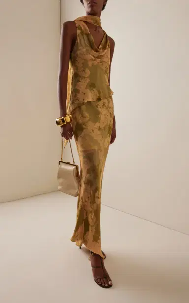 De La Vali Exclusive Georgette Maxi Skirt | Thumbnail 2 De La Vali Exclusive Georgette Maxi Skirt | Thumbnail 2