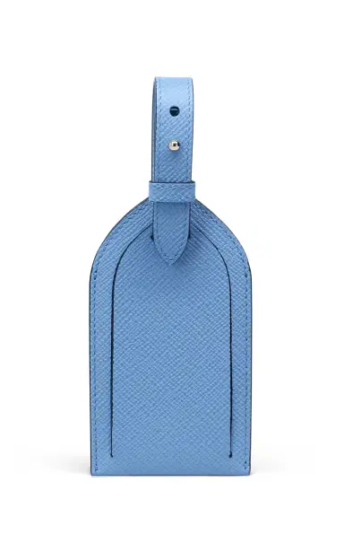 Smythson Panama Leather Luggage Tag - Blue | Thumbnail 2 Smythson Panama Leather Luggage Tag - Blue | Thumbnail 2