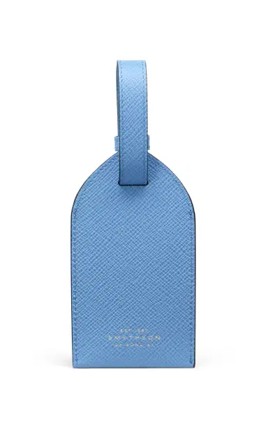 Smythson Panama Leather Luggage Tag - Blue | Thumbnail 4 Smythson Panama Leather Luggage Tag - Blue | Thumbnail 4