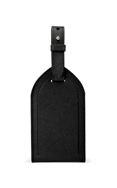 Smythson Panama Leather Luggage Tag - Black | Thumbnail 2 Smythson Panama Leather Luggage Tag - Black | Thumbnail 2