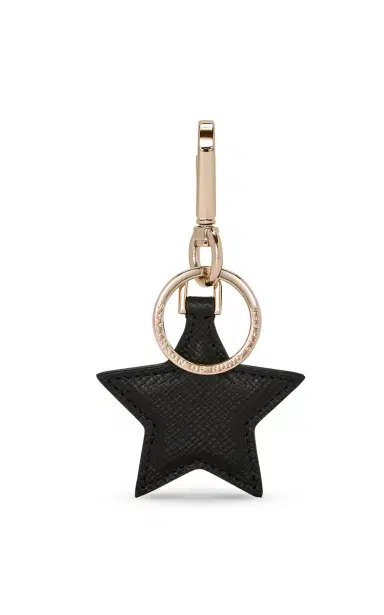 Smythson Panama Leather Star Keyring - Black | Thumbnail 2 Smythson Panama Leather Star Keyring - Black | Thumbnail 2