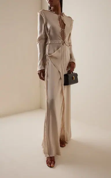 SLEEPING WITH JACQUES Kerry Silk-Satin Midi Dress | Thumbnail 2 SLEEPING WITH JACQUES Kerry Silk-Satin Midi Dress | Thumbnail 2