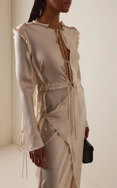 SLEEPING WITH JACQUES Kerry Silk-Satin Midi Dress | Thumbnail 3 SLEEPING WITH JACQUES Kerry Silk-Satin Midi Dress | Thumbnail 3