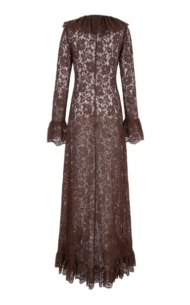 DE LA VALI Clementina Ruffled Lace Maxi Dress | Thumbnail 6 DE LA VALI Clementina Ruffled Lace Maxi Dress | Thumbnail 6