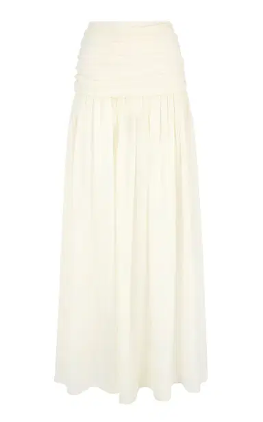 DE LA VALI Agapito Ruched Crepe Maxi Skirt | Thumbnail 21 DE LA VALI Agapito Ruched Crepe Maxi Skirt | Thumbnail 21