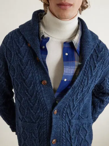 RRL Cable-Knit Cotton Cardigan - Men | Thumbnail 4 RRL Cable-Knit Cotton Cardigan - Men | Thumbnail 4