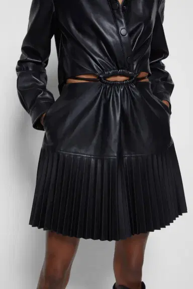 Simkhai Cindy Vegan Leather Mini Dress | Thumbnail 2 Simkhai Cindy Vegan Leather Mini Dress | Thumbnail 2