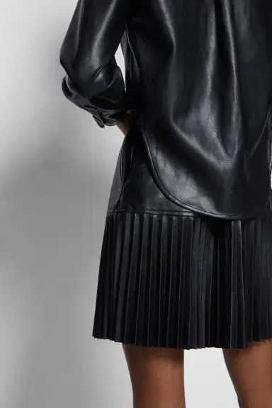 Simkhai Cindy Vegan Leather Mini Dress | Thumbnail 3 Simkhai Cindy Vegan Leather Mini Dress | Thumbnail 3